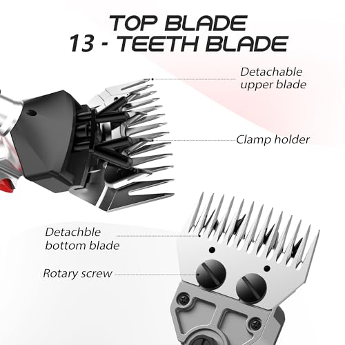 image for GDJOB Cordless Sheep Shears, 300W Lithium Battery Wireless Sheep Shear