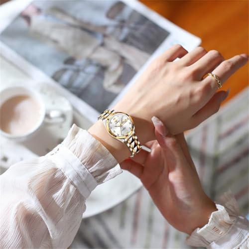 Image of OLEVS Automatic Womens Watch Mechanical Calendar Watches Diamond Fashion Waterproof Female Wrist Watch