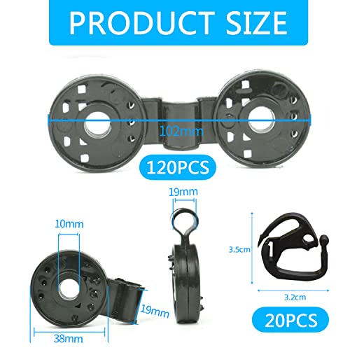 MEISHANG Schattiernetze Halteklammern Planenklammern für Verbindungsseile Schattennetze Leitplanken – Bild 3