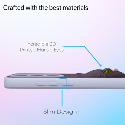 Image of Pikkme Back Cover for Oneplus Nord 5 5G | Cute Cat Leather Finish for Girls | Soft TPU | Bumper Case (Purple)