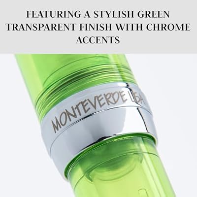 Monteverde MONZA FOUNTAIN PEN (WITH INK VIALS), GREEN; FLEX NIB