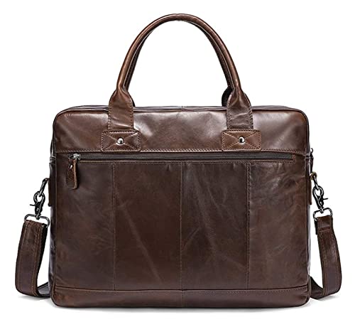 Multi Pocket Messenger Bag Vintage Briefcase 14 Inch Laptop Shoulder Bag Computer Tablet Tote Handbag2