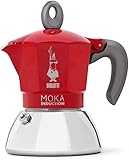 Cafetera moka cafetera para preparar el café Bialetti Induction rojo capacidad 2 tazas