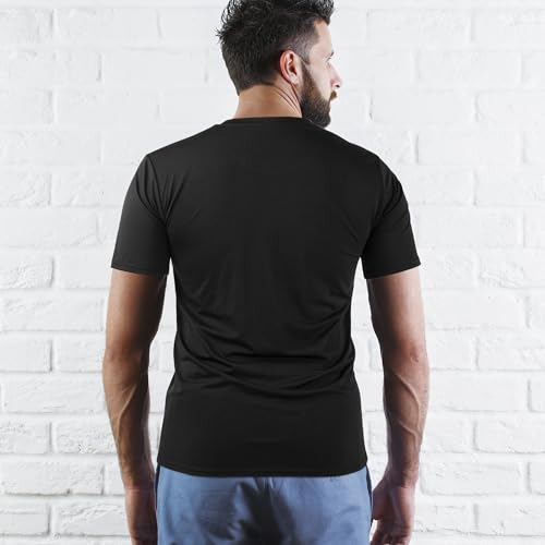 2&5 Pack Men's Sports T Shirts,Crew Neck Breathable Quick-Dry Short Sleeve, Lightweight Gym Tee for Athletic Running Casual4