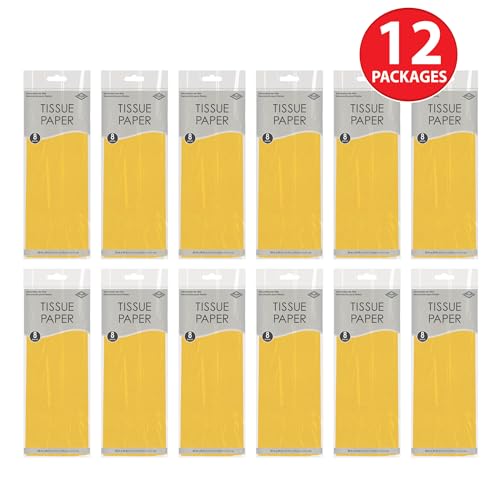 Beistle Yellow Tissue Paper 20 x 20 Inch 96 Sheets for Gifts Crafts & Décor by Beistle - Used condition - Image 5