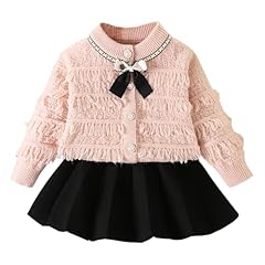 Black Skirt Sweater Set-pink