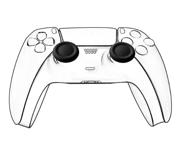 Image of New World Joystick Replacement Cap Thumb Grips for PS5 Controller, For PS5 Controller Button Analog Stick Covers, 3D Analog Cap Skin Replacement Part Repair Accessories, 8 PCS