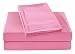 Honeymoon 1800T Brushed Microfiber 4PC Bedding Sheet Set, Sheet & Pillowcase Sets - Queen, Pink
