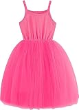 Baby Girls Tutu Dress Sleeveless Infant Toddler Sundress Tulle Bubble 5 Layers Rose