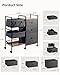 2-in-1 Baby Diaper Caddy Organizer and Storage-3 Tier Rolling Baby Cart with Dividers and Drawers, Baby Essentials for Nursery Storage, Mobile Utility Cart with Wheels Large Capacity Easy To Assemble