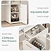 White and Gold Nail Desk for Nail Tech, Manicure Table with 2 Drawers and Cabinet, 55 Inch Nail Table with Movable Shelf, Manicure Table Nail Station