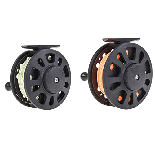 fishing reel with line Fly Fishing Reel Spinning Reel with Line Ice Fishing GLA 5/6 Wheel Throwing Accessories for Saltwater Freshwater Black - Image 3