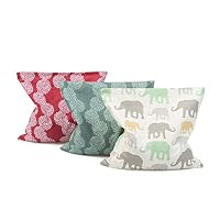 GRÜNSPECHT Kirschkern-Kissen 19x19cm, Wärmekissen für Nacken, Bauch & Rücken, Bezug aus 100% Baumwolle, für Mikrowelle & Backofen, rot (100-V5) (Packung mit 2) – Ansicht 2