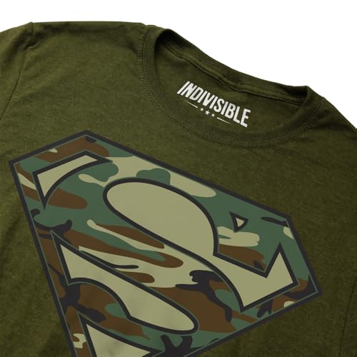 Indivisible Official Superman Camo Logo Men's Classic Ring-Spun T-Shirt3