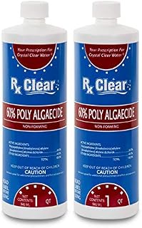 Rx Clear Algaecide 60 Plus | Non-Foaming Formula for Above Or In-Ground Swimming