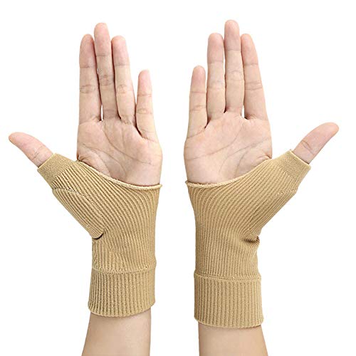 Wrist Support Brace Sleeves (2 Pieces) ,Carpal Tunnel Wrist Brace, Wrist Strap  Medical Compression for Wrist Pain Relief  Arthritis Hand Support for Men and Women - Fits Both Right and Left Hands