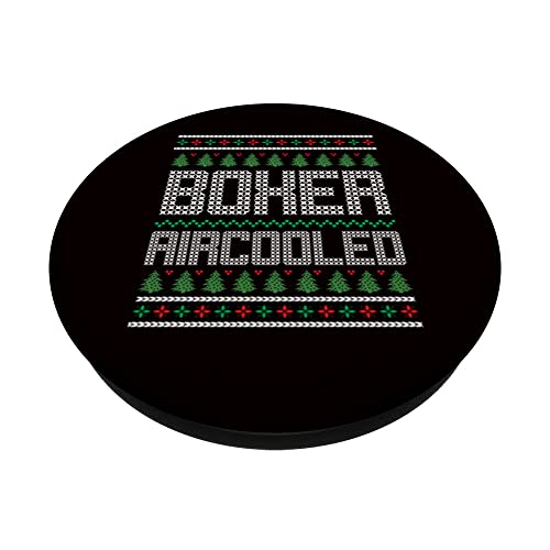 Engine Car Tuning Ugly Christmas - Boxer Aircooled PopSockets Swappable PopGrip, Black - Image 2