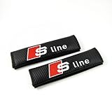 Par suministrado 2 pcs deportes de fibra de carbono coche cinturón de seguridad funda hombro almohadilla almohadillas para Sline. A3 A4 A5 A6 TT RS Quattro Q3 Q5 Q7 Avant Turbo Allroad E-Tron A8 Rs4 R8 Rs6 Rs8 A1 C