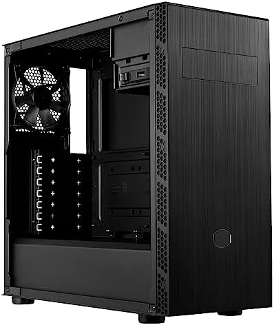 Cooler Master MasterBox MB600L V2 with ODD - Brushed Steel PC Case with Side Mesh Intakes, Enhanced Cooling Versatility, Improved Internal Clearances, Ventilated PSU Shroud - Steel Panel