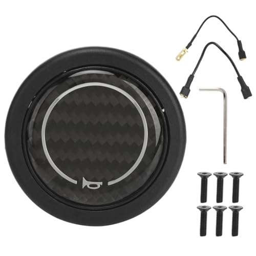 Boutons poussoirs de klaxon en fibre de carbone 6 boulons pour volant Nardi auto