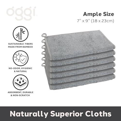 Oggi 8881.10 Bambou Odor-Free Kitchen Washcloths - Natural Kitchen Dish Cloths thumb #1