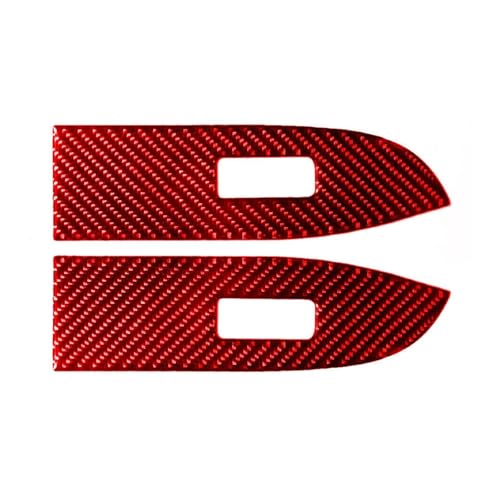 Elevalunas de coche 2 uds con apariencia de carbono cubierta de Control de elevación de ventana trasera embellecedor rojo para Grand para Vitara 2006 2007 2008 2009 2010 2011 2012 2013