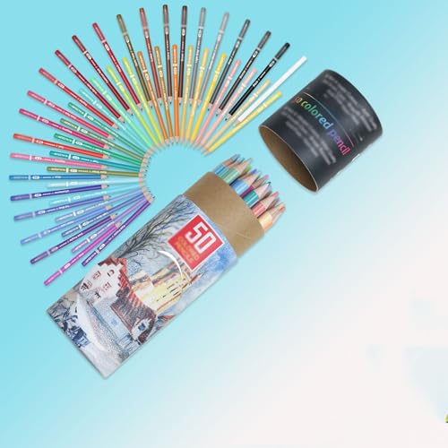 Solución de color con el juego de 50 lápices colores de plomo aceitoso 3