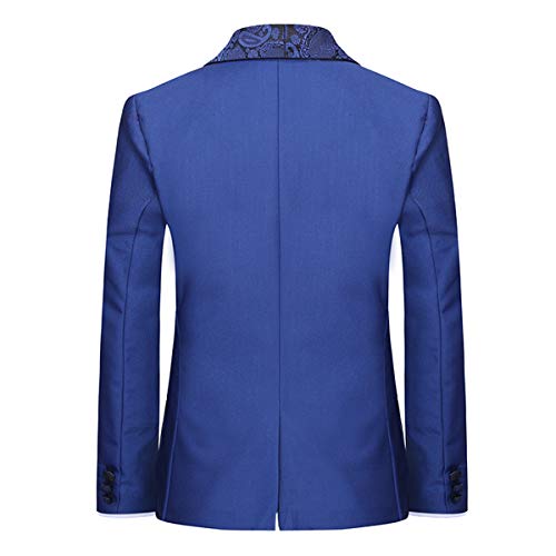 Boyland Boys 3 Pieces Tuxedo Suits Jacquard Shawl Lapel Slim Fit Tux Jacket Vest Pants 4 Colors Prom Party Wedding #TOP2