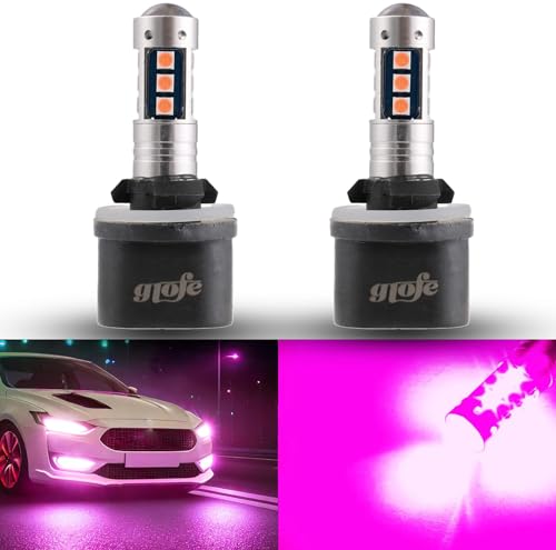 GLOFE 880 890 899 892 LED Bulbs Pink Purple Xtreme Super Bright Fog Light or Daytime Running Driving Lights (DRL Lamps) High Power 3030SMD Replacement for Cars,Trucks, SUVs, Vans