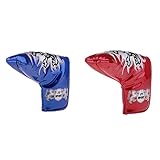 Bolsa de tapa de putter de golf PU superior impermeable a prueba de agua con patrón cráneo fresco y divertido