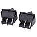 Twidec/2Pcs Rocker Switch 6 Pins 3 Position ON/Off/ON AC 10A/125V 6A/250V DPDT Car Boat Black KCD4 Rocker Switch Toggle KCD2-203