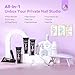 SAVILAND Poly Gel Nail Kit for Starter: 4 Poly Gel Nail Colors 28 Day Long Wear Ultra-Hard with Slip Solution, Fast & Easy Extension Nail Kit with Nail Lamp All-in-1 for Beginner DIY Art Home Salon