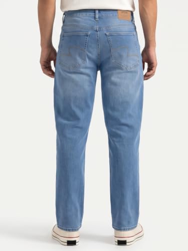 Image of Spykar Men's Renato Loose Fit Jeans | Mid Rise | Casual Denim | Stretch Fit | Jeans for Man