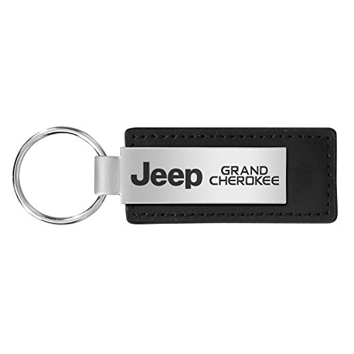 Au-Tomotive Gold, INC. Jeep Grand Cherokee Large Black Leather Key Chain