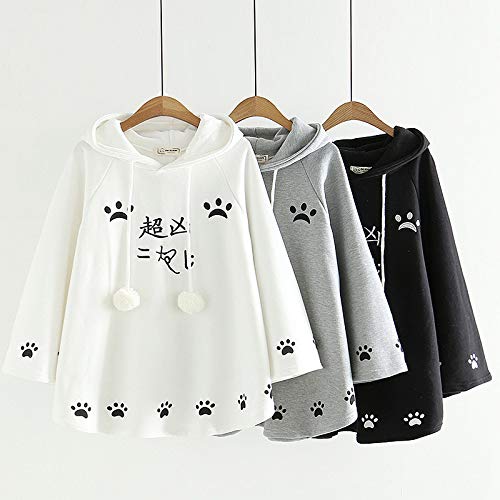 Coriresha Japanese School Girl Cute Cat Ear Hooded Sweatshirt #TOP2