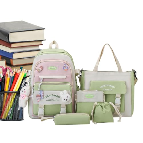 Sac à dos en toile robuste et ensemble de sacs d'école pour adolescents