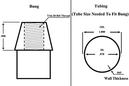 QSC 7/16 X 7/16-20 Chromoly 4-Link Rod End Kit with Bungs .065 Wall, Rod End, Heim Joint