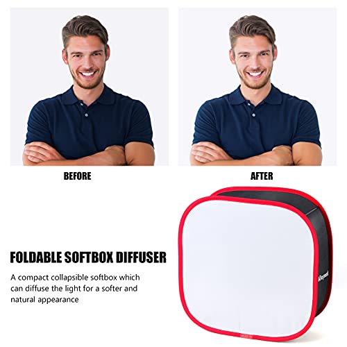 Softbox Diffuser for Video Light Collapsible LED Light Panel Softbox Diffuser with Locking Tape and Carry Bag for Photo Studio Portraits Photography Video Shooting - Thumbnail 2