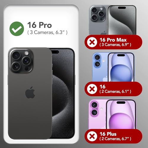 GONEZ Magnetic for iPhone 16 Pro Case, [Compatible with MagSafe] Anti-Scratch Microfiber Lining & Screen Protector, Silicone Camera Control, Shockproof Slim Phone Cover 6.3 inch, Dark Blue by GONEZ - Image 8