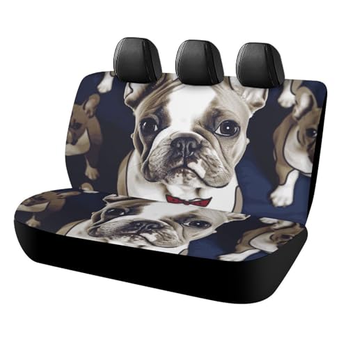 Housse de siège auto antidérapante bouledogue français résistant aux rayures de chien