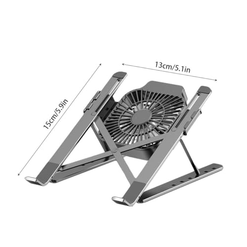 Soporte de aleación ajustable para laptop con ventilador miniatura 2
