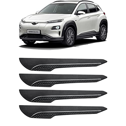 Image of AOSIS-Car Bumper Protector /Bumper Guard for Hyundai Kona Electric with Single Chrome Stripe (4-Pcs)