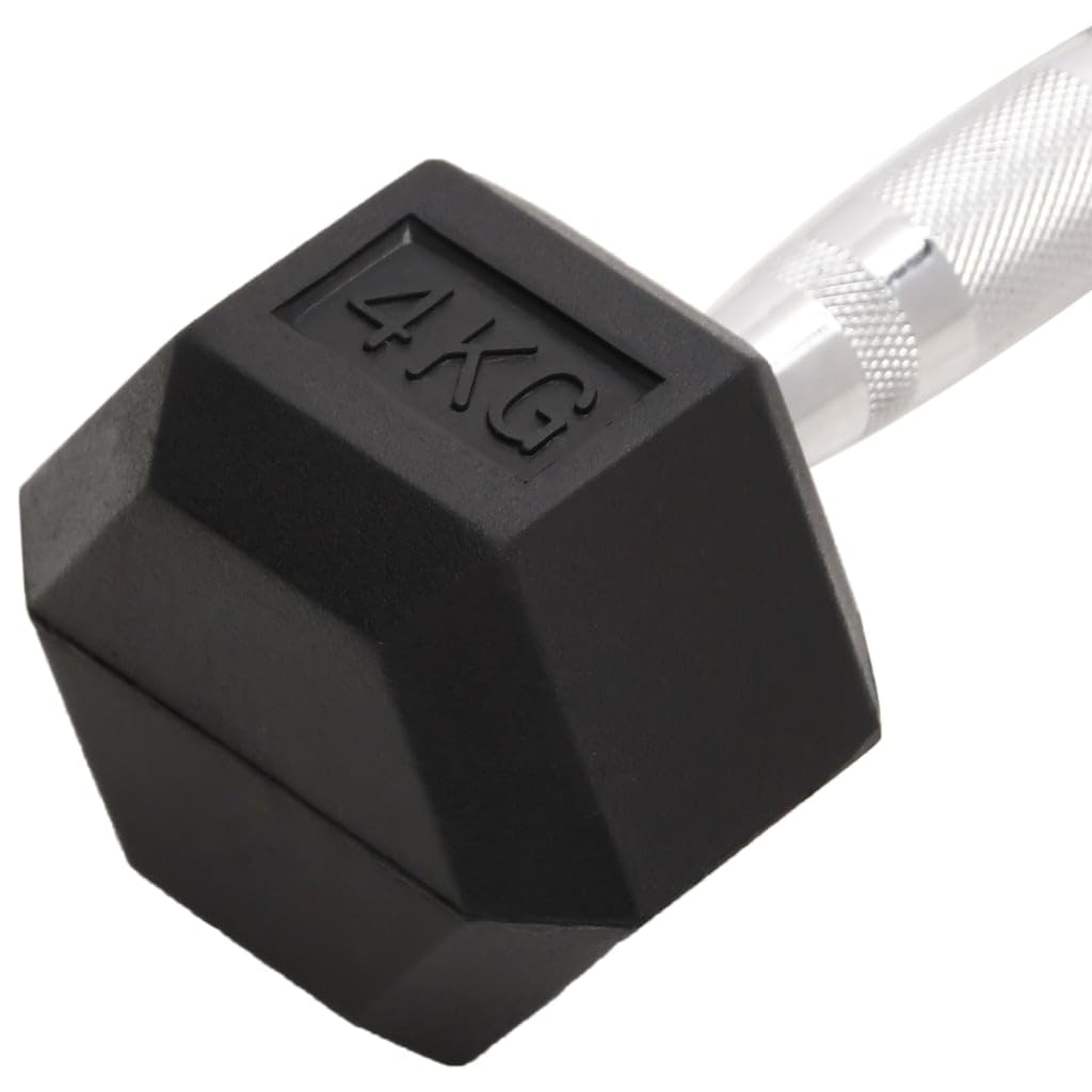 Kurzhanteln 2er Set 8 kg, Hexagon Kurzhantel Set mit Gummibeschichtung, Hanteln für Krafttraining, Bizeps und Trizeps Workout