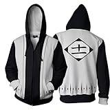 Tomioka Unisex Bleachs Adult Anime Zaraki Kenpachi Cosplay Hoodie Jacket Long Sleeve Sweatshirt Casual Tracksuit [Style-11,L]