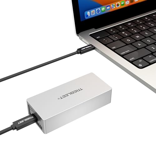 TB5 80Gbps& USB Dual-Protocol M.2 NVMe SSD Enclosure, USB4 v2.0 Compatible with Thunderbolt 5/ TB4/ USB4/ USB3.2/ USB3.0/ USB2.0, Max Transfer Rates Over 7000MB/s Under TB5 Mode
