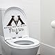 2 Stück Wc Aufkleber, Ministry of Magic Aufkleber Toilette, 25 x 23 cm Klo Sticker Lustig, Wc Deckel Aufkleber, wc Schild Für Badezimmer Wandsticker Kühlschrank DIY Sticker