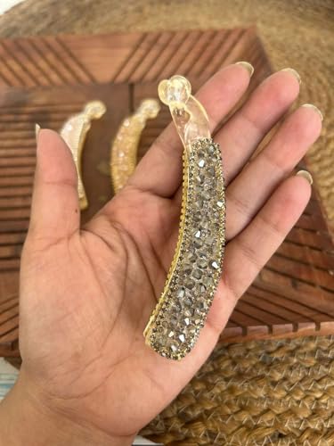 Pinzas para el cabello de lujo Ashkash con cristales de imitación 2