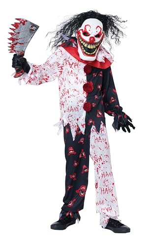 Disfraz completo de payaso asesino para niños talla Large miniatura 2