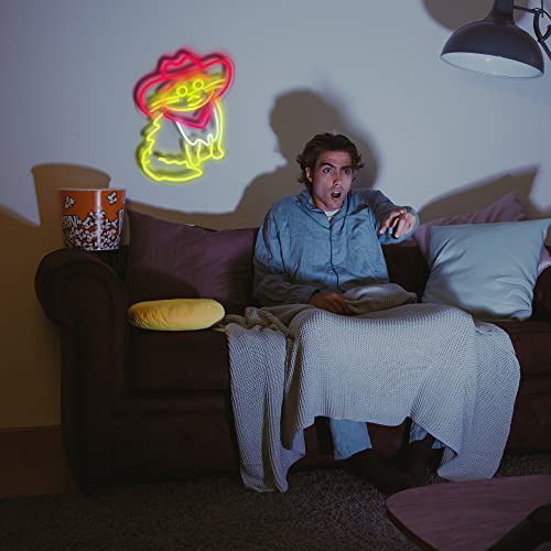 Red Cowboy Hat Cat Neon Sign, Led Neon Signs For Wall Decor, Cat Bedroom Decor, Cat Lover Gifts, Cat Wall Decor, Anime Cat Night Light Custom Usb Powered For Party, Wedding, Birthday, Game Room, Man Cave, Gift For Kids Girl Boy(12.2X16.5In) #TOP4