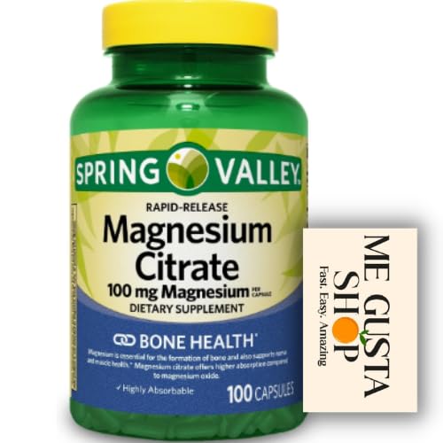 Spring Valley Rapid Release Magnesium Citrate 100 mg, 100 + me Gusta Sticker
